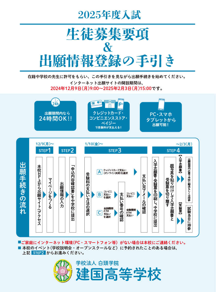 インターネット出願の手引き